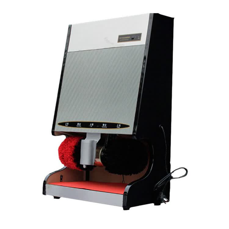 全自动擦鞋机酒店家用感应电动擦鞋器 条纹银色