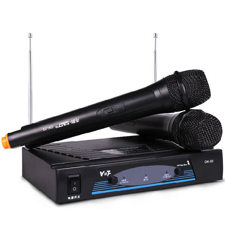 先科(sast)ok-03 家庭ktv专业卡拉ok话筒电脑k歌会议无线麦克风 无线