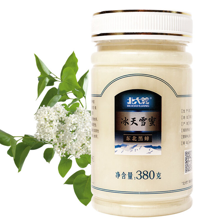 北大荒东北黑蜂 椴树冰天雪蜜 纯蜂蜜380g压榨成熟蜜冲饮礼品 菜管家商品