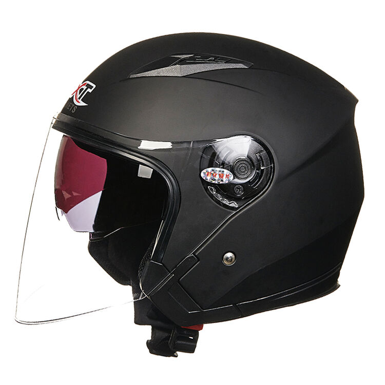 gxt头盔男女士摩托车头盔半覆式双镜片四季半盔防紫外线电动车安全帽