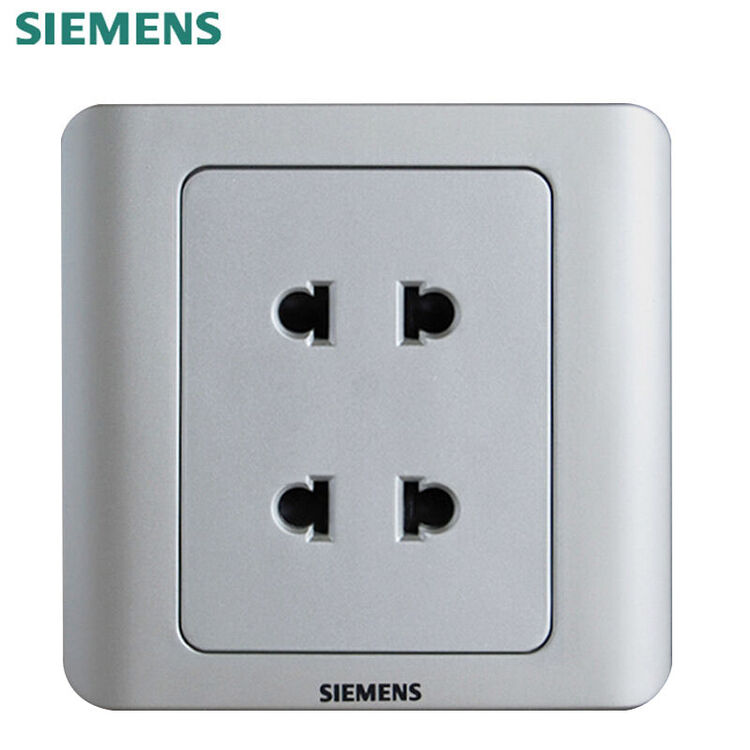 西门子(siemens) 西门子开关插座面板 远景系列彩银四孔10a电源插座