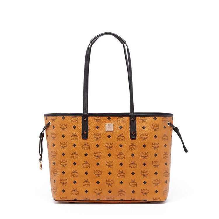 全球购 mcm 16年秋冬新款 经典logo双面单肩手提包 附小包 棕色 其他