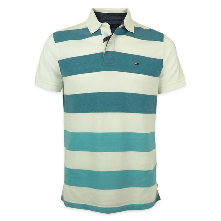 购 汤米希尔费格(tommy hilfiger)短袖polo衫男 半袖2016夏 白青色 m