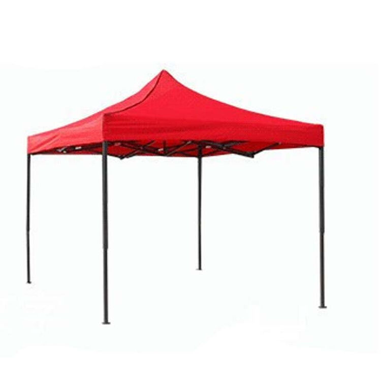 莱辛格3*3m加厚户外折叠广告帐篷伞四角帐篷摆摊地摊防雨帐篷 红色