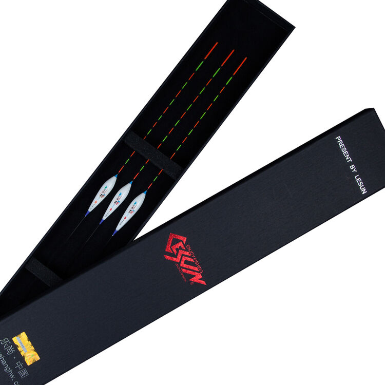 lesun 乐尚 白漆巴尔杉木浮漂加粗鱼漂套装 立式浮漂 强光尾 三只一套