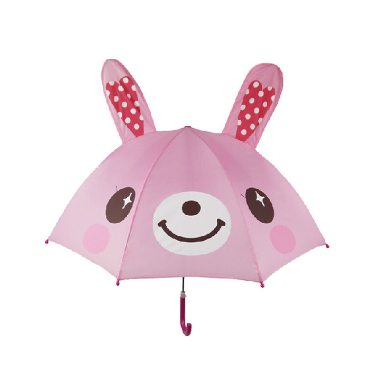 温冬小红帽儿童晴雨伞创意卡通太阳伞防紫外线童伞 爱心兔 带银胶防