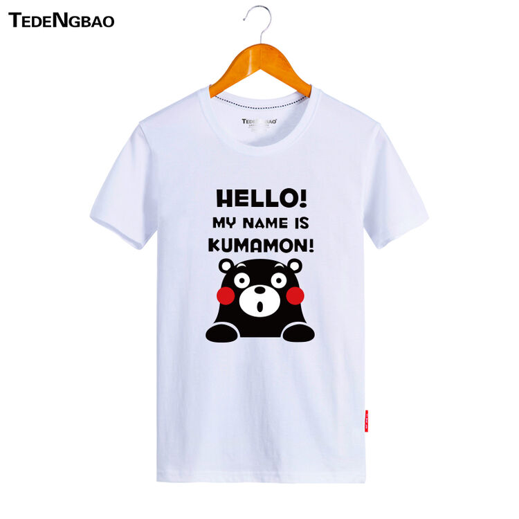 熊本县吉祥物kumamon超萌熊本熊t恤纯棉短袖衣服男女情侣动漫周边