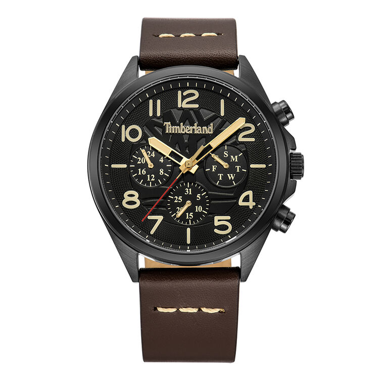 添柏岚timberland手表多功能石英手表时尚三眼表盘运动休闲潮流男士