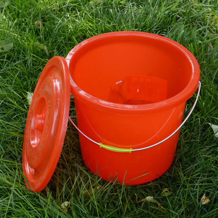 诗欧莱 家用水桶收纳洗车桶塑料桶 红色 大号宽37高34cm