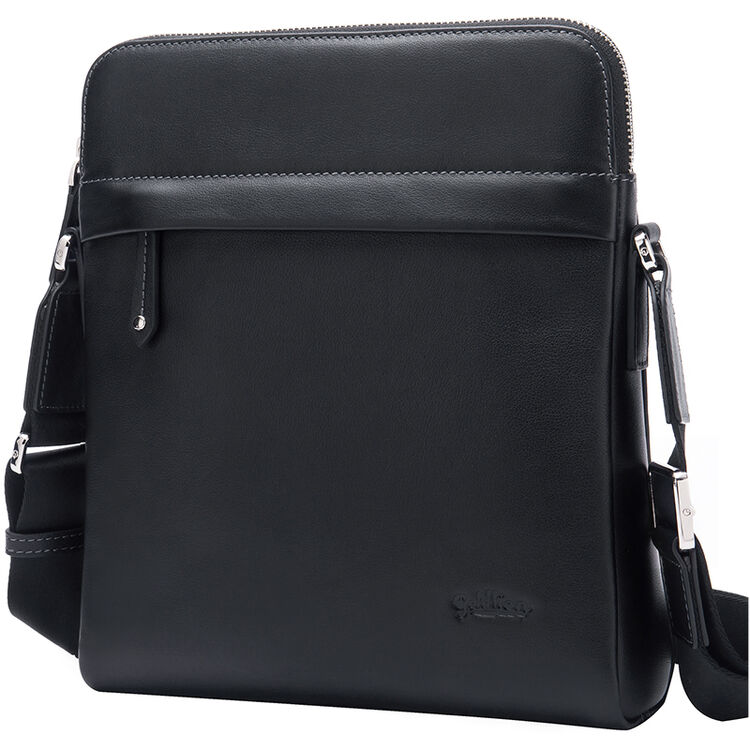 金利来(goldlion)新款男士商务单肩包休闲拉链斜挎男包a111021-211黑