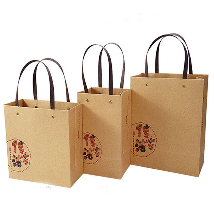 白领公社 茶袋包装 传古法牛皮纸手提袋新年礼物通用加工手工纸袋茶叶