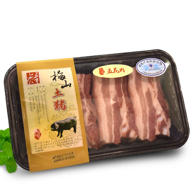 五丰上食 梅山猪肉 黑毛猪 五花肉 400g