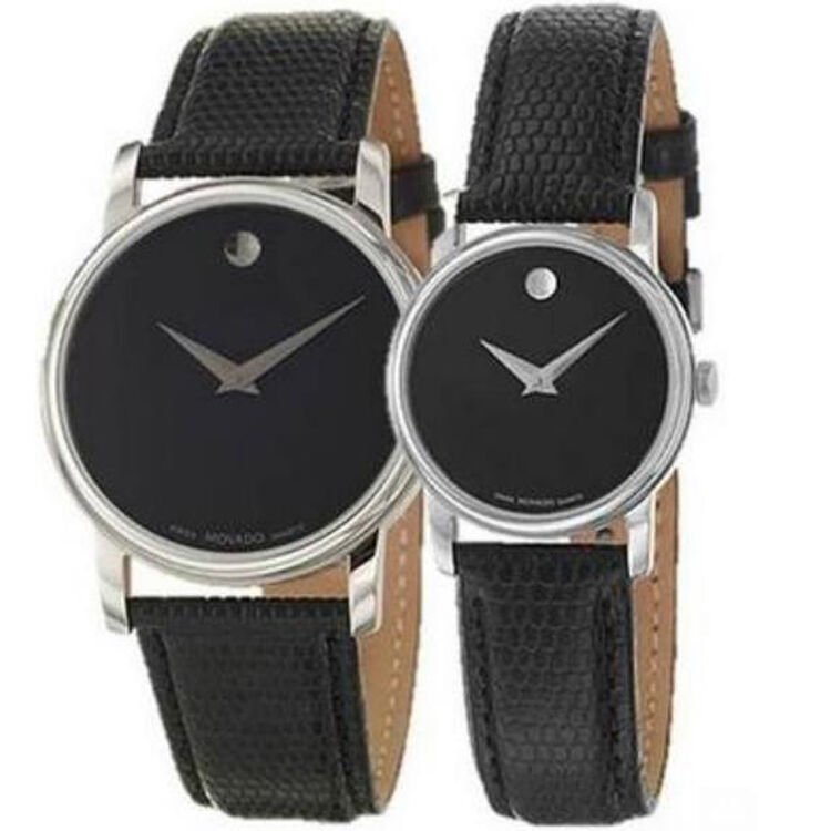 全球购摩凡陀(movado)情侣表男女款博物馆系列简约时尚石英手表 情侣