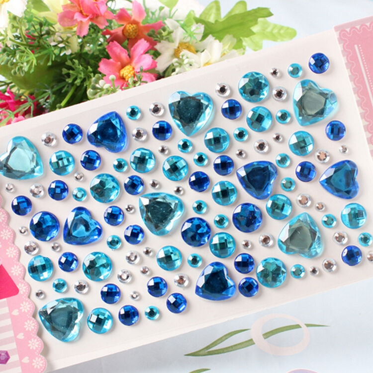 闪乐(shanle) 儿童贴画宝石爱心贴钻石贴diy手工贴钻相册贴纸汽车贴钻