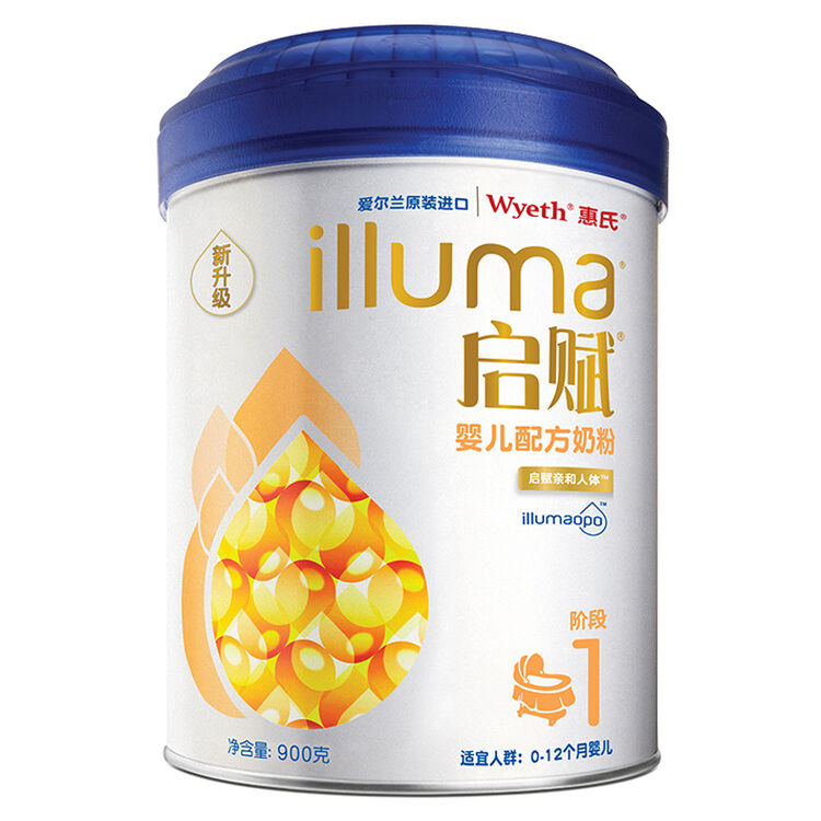 惠氏wyeth 启赋 婴儿配方奶粉1段 900g 1罐