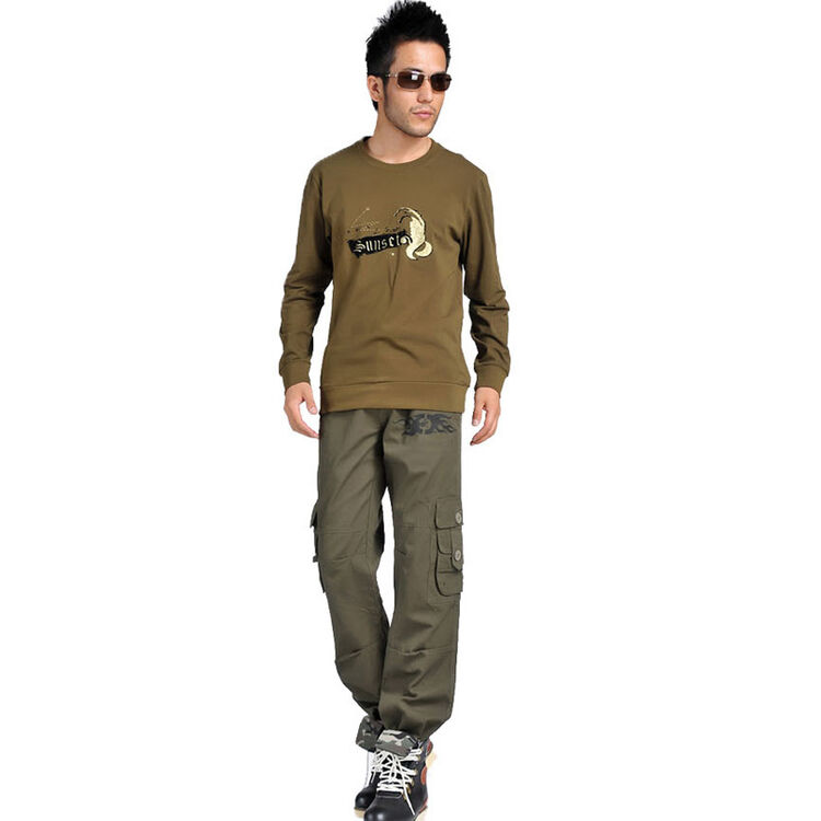 (zooboo)户外男装军装迷彩长袖t恤迷彩服323 军色 m【图片 价格 品牌