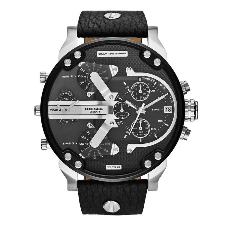迪赛(diesel)手表皮革计时系列石英男表dz7313