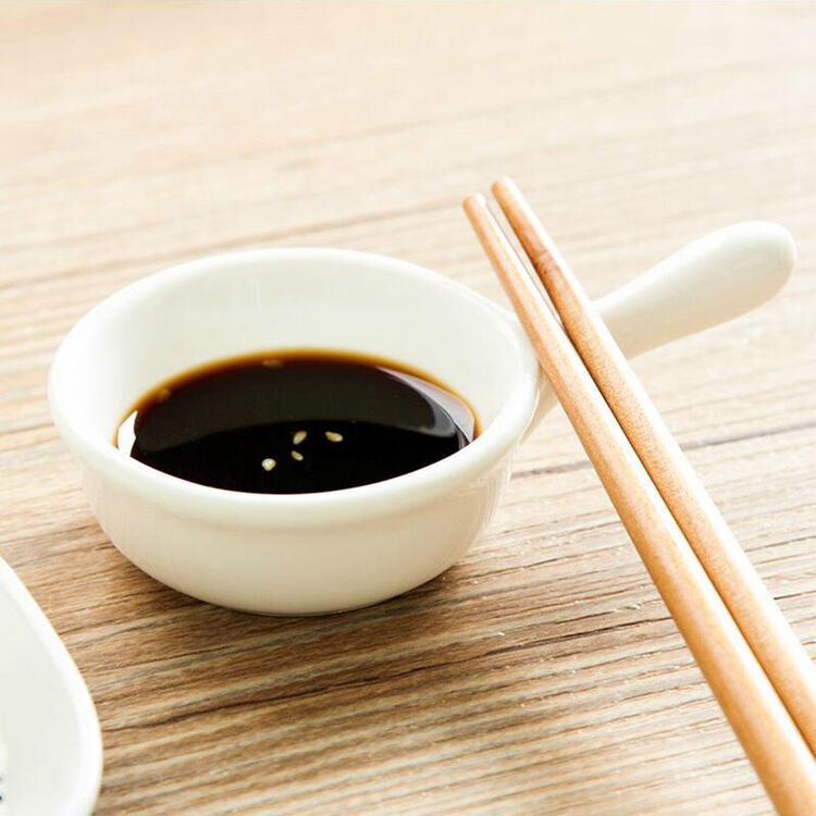 家英陶瓷厨房调味碟小碟子醋碟蘸料碟 白色