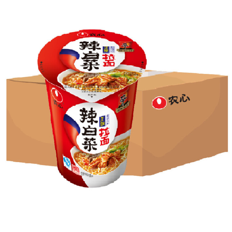 農(nóng)心（NONGSHIM）辣白菜拉面杯面70g*12杯 整箱 光明服務(wù)菜管家商品