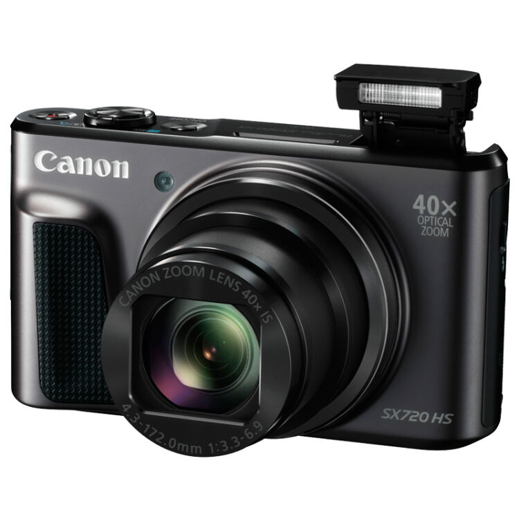 佳能（Canon）PowerShot SX720 HS 数码相机黑色（约2030万像素/40倍 