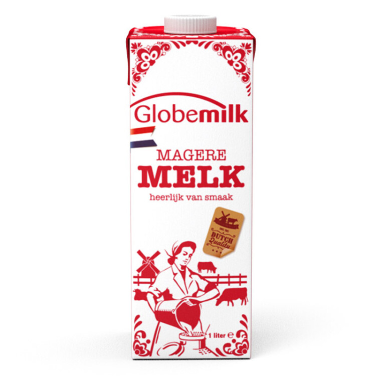 荷高（Globemilk）荷蘭原裝進(jìn)口 3.8g優(yōu)乳蛋白脫脂純牛奶 1L*6 年貨送禮 高鈣0脂肪 菜管家商品