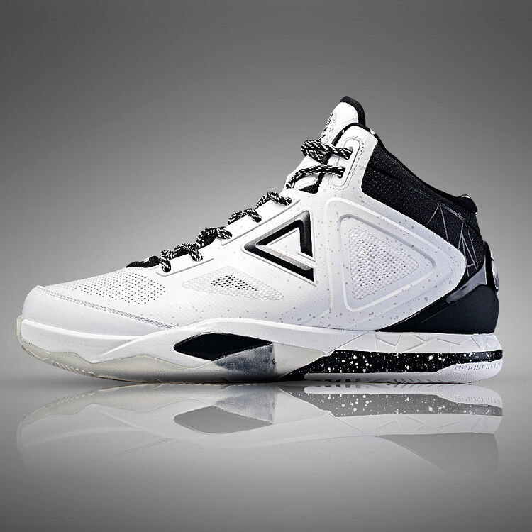 匹克篮球鞋男春季新款耐磨缓震透气帕克三代专业篮球战靴e54323a 大白