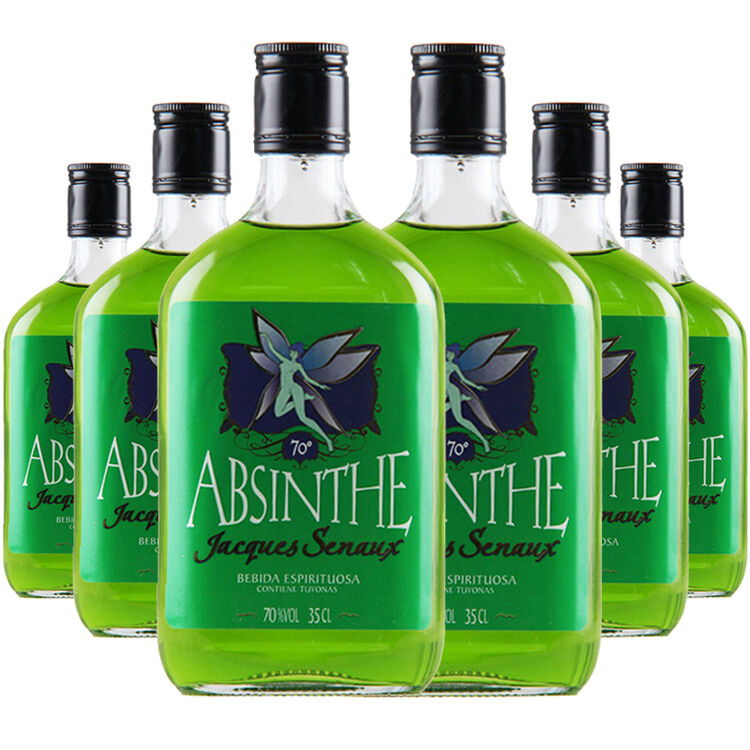 西班牙进口烈酒70度自由绿精灵苦艾酒absinthe350ml六瓶装