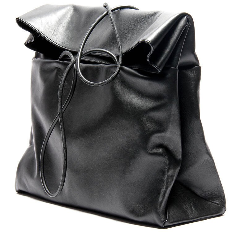 maison margiela 马丁·马吉拉 女包托特包纯黑 小牛皮软背提包女士