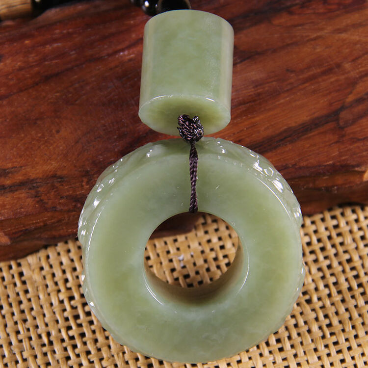 和田玉手把件青玉手把玩 路路通 财运恒通油润细腻送证书