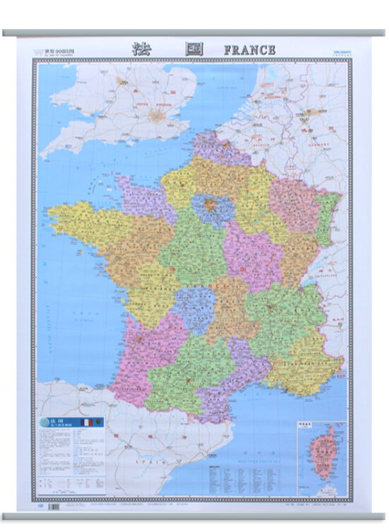 法国中文地图放大版图片