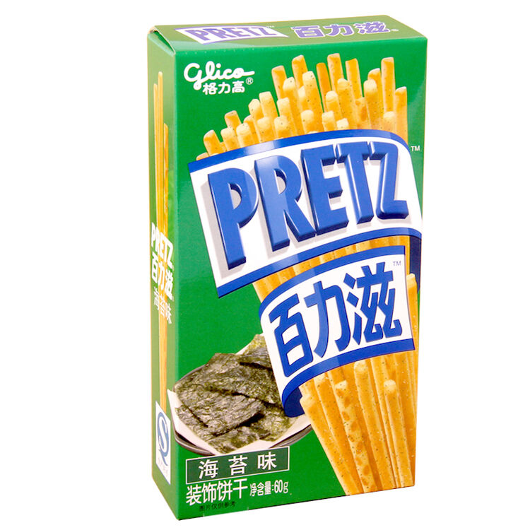 格力高 百力滋装饰饼干棒 休闲零食小零食 海苔味60g