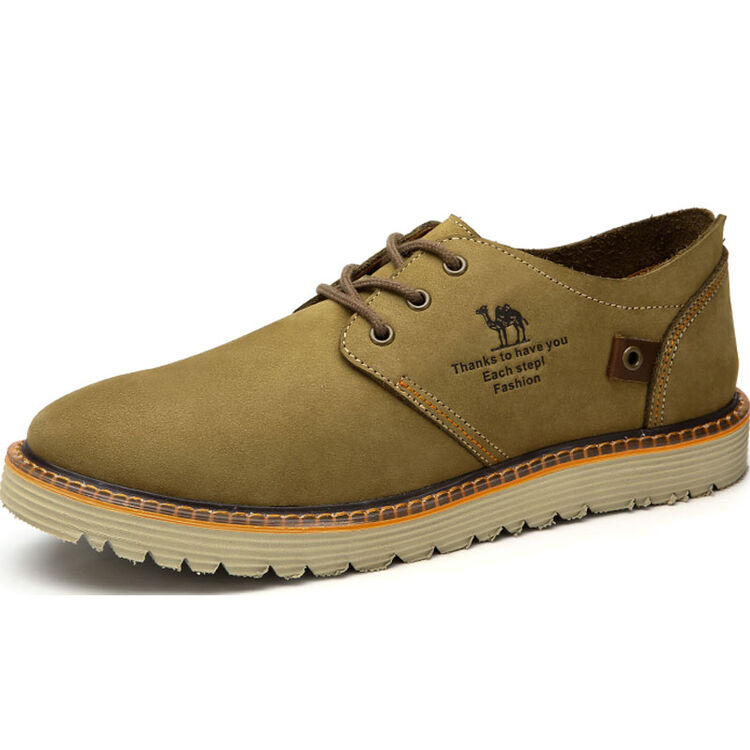 骆驼(camel)时尚磨砂皮休闲男鞋 a612329240 卡其 40/250码