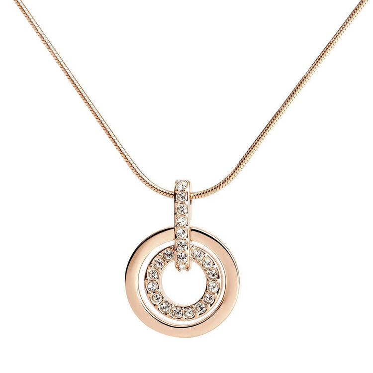 swarovski 施华洛世奇 circle 玫瑰金色时尚焦点项链 1081976