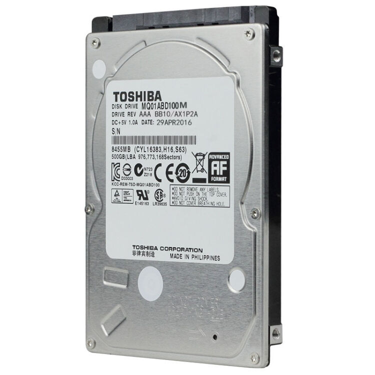 东芝(TOSHIBA) 1TB 5400转8M SATA 笔记本硬盘(MQ01ABD100M)【图片价格