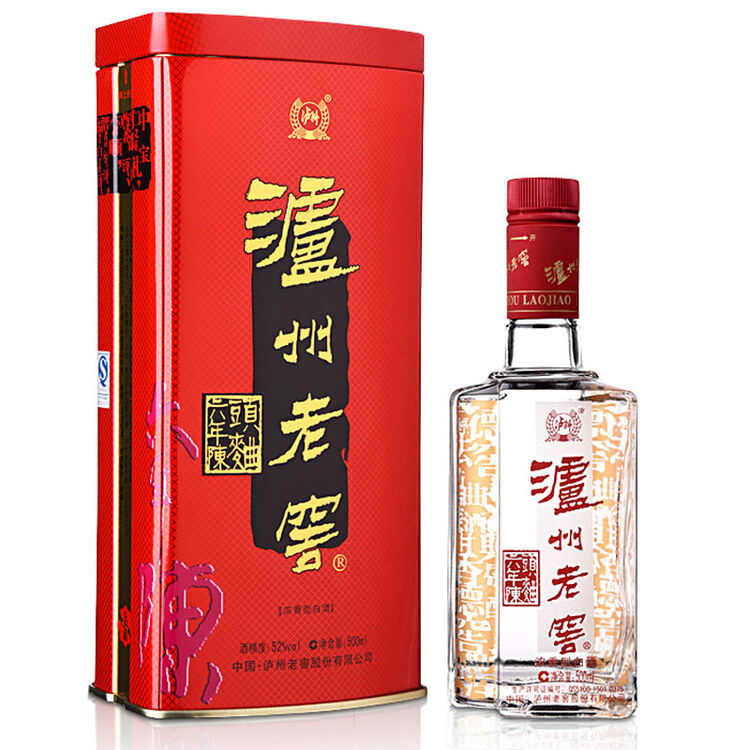 泸州老窖六年陈头曲铁盒装52度500ml