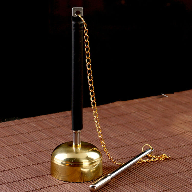 怡睦礼坊佛具铜引磬铜罄伸缩引庆寺庙法器佛教念佛经用品木鱼 直径5.