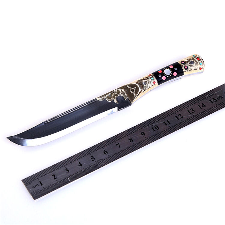 克娄嘟玛 新疆英吉沙小刀 新疆刀 新疆手工艺品 经典吞口直刀 黄铜