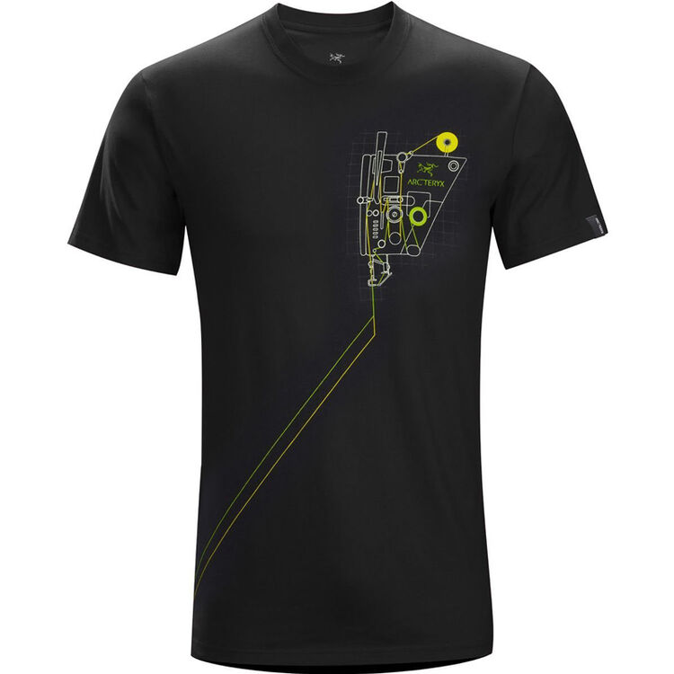 arcteryx 始祖鸟新品男款棉质短袖t恤 machine 黑色black m