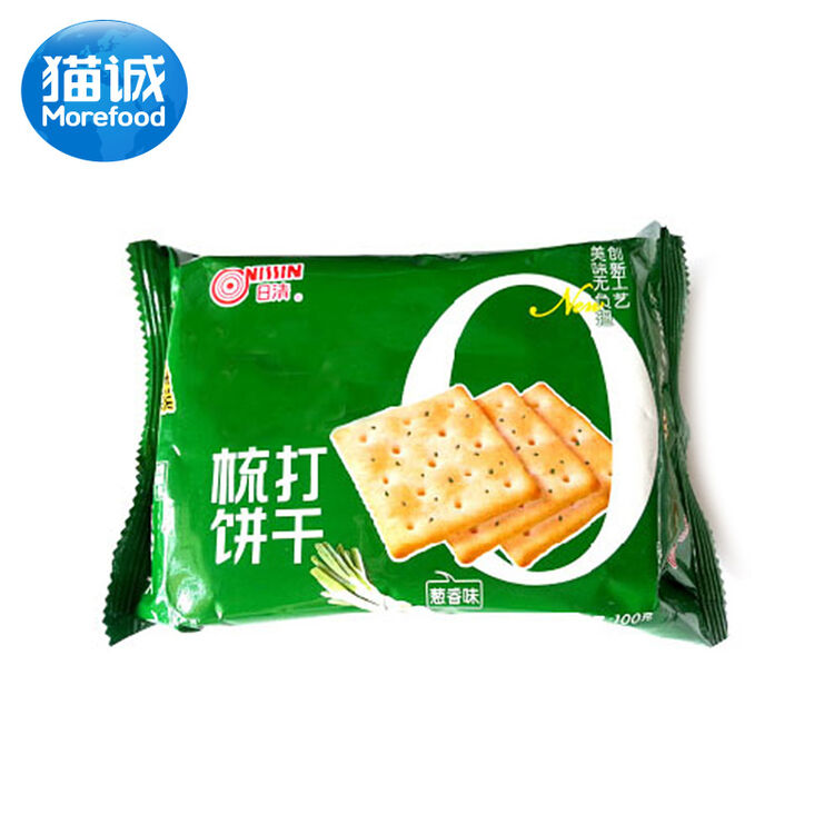 日清梳打饼干香葱 芝麻味100g 苏打饼干脆饼薄饼干 早餐饼干 葱香味