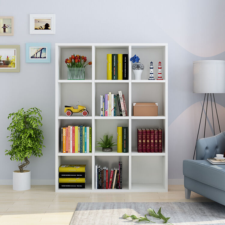 宏悦板式加厚板方格子书架空格柜办公家用书柜储物收纳柜可定制.