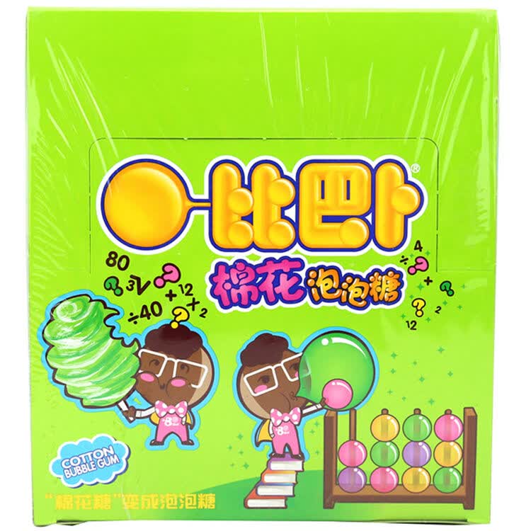比巴卜棉花糖泡泡糖 青苹果味(11g/包*12)