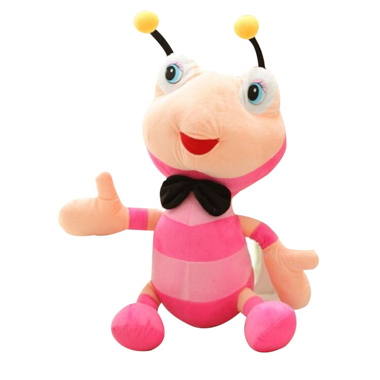 可爱吉祥物蚂蚁公仔欢欢乐乐小蜜蜂玩偶毛绒玩具 粉色 40cm