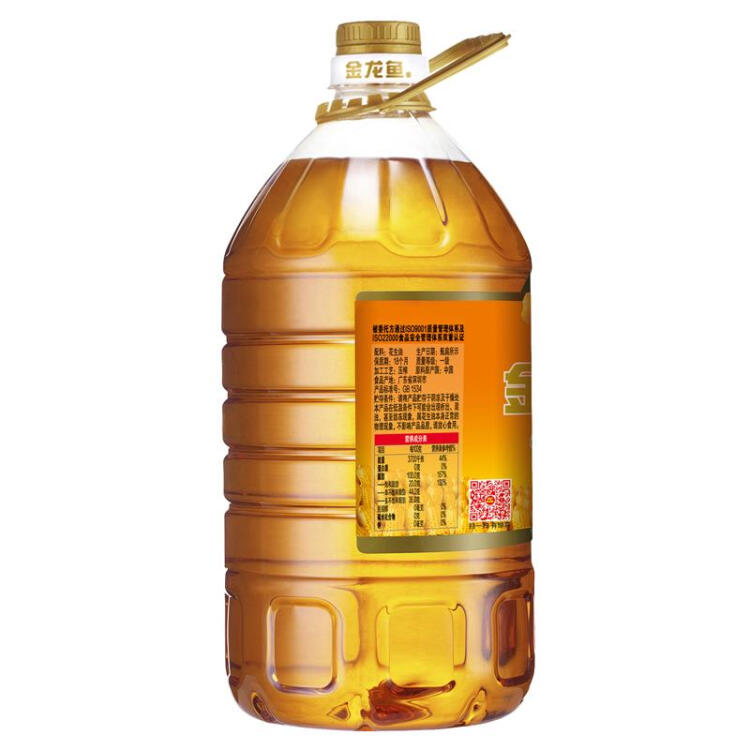 金龍魚 食用油 壓榨一級特香花生油5L(新老包裝隨機發(fā)放) 光明服務(wù)菜管家商品