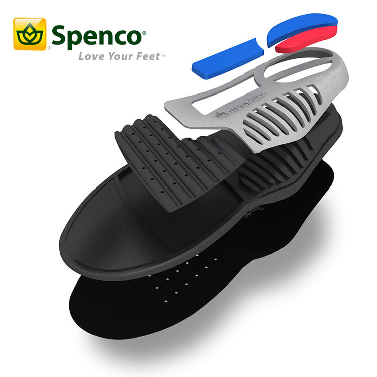 spenco鞋垫男女扁平足矫正足弓支撑吸汗跑步运动鞋垫黑色3号码适用