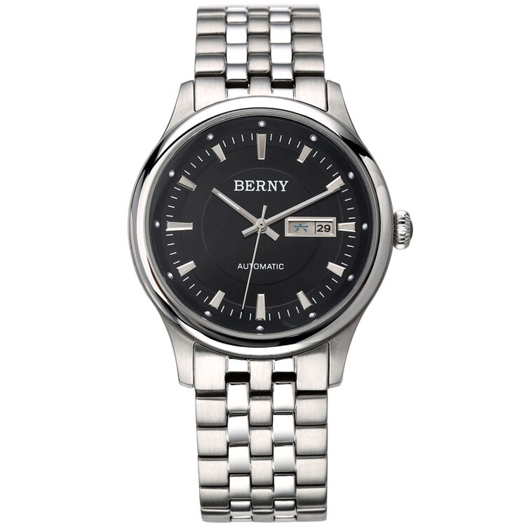 伯尼(berny)手表 机械男表am014m黑 京东自营