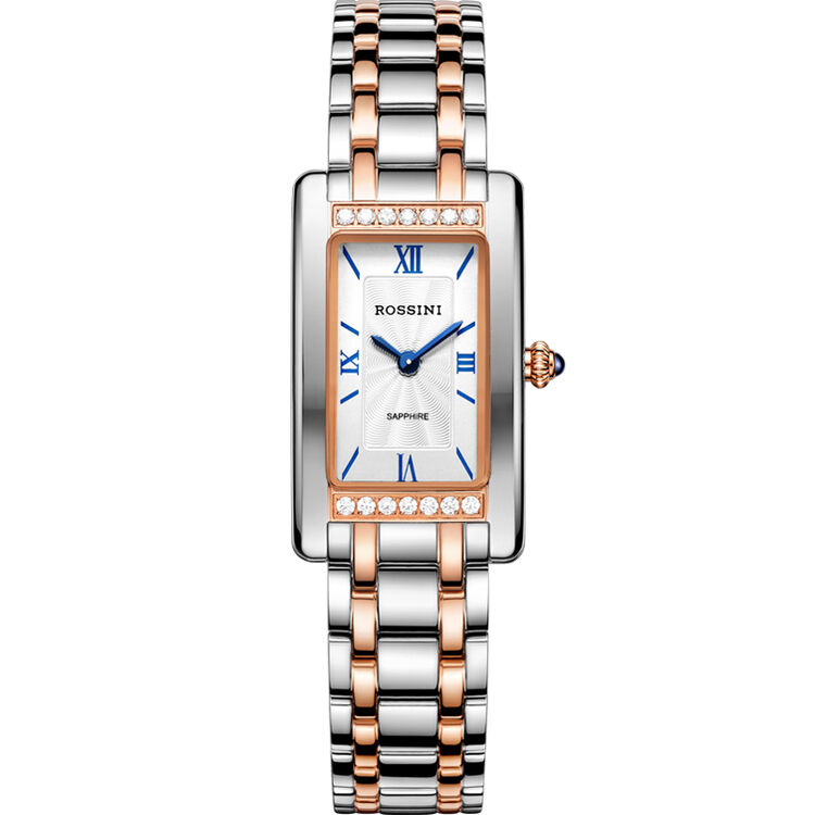 罗西尼(rossini)手表钟表典美时尚系列方形钢带石英女表116418t01c
