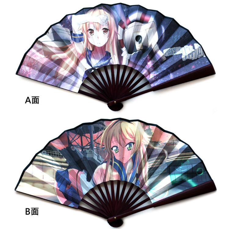 甜蜜城堡动漫折扇双面图案精美纪念版绢布折叠扇装饰扇子8寸a组舰娘