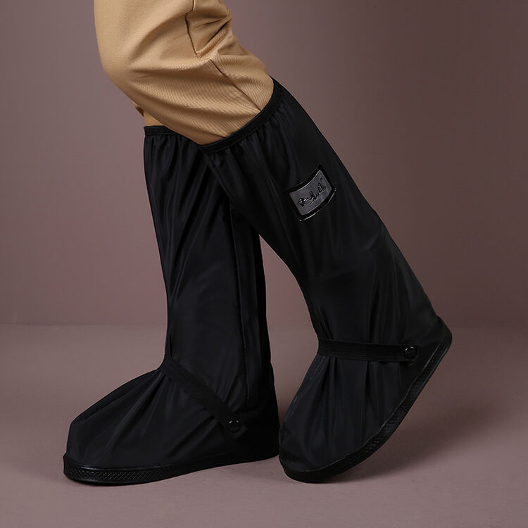 spike 雨鞋套 防水鞋套 加厚 防滑 防雨 耐磨 男士时尚黑色透明防水套