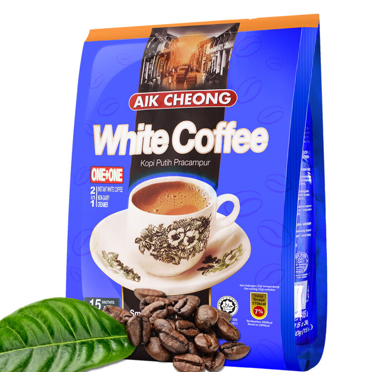 马来西亚进口 益昌 2合1无蔗糖白咖啡 袋装450g
