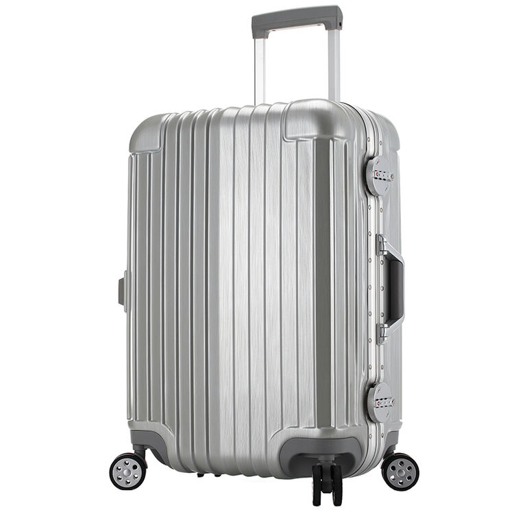 博兿(boyi)拉杆箱24英寸 abs pc 万向轮铝框旅行箱 男女 行李托运箱